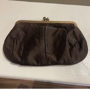 Vintage J.Crew Satin Kiss-Lock Evening Clutch w Mirror